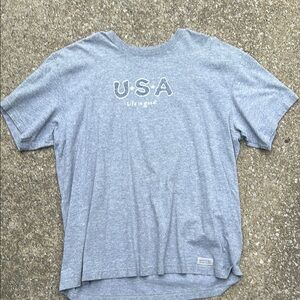 Gray USA Life is Good T-Shirt